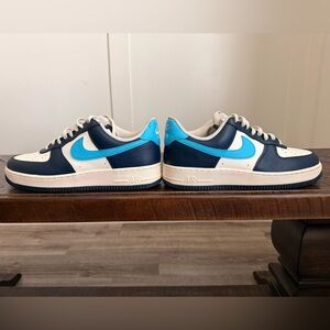 Nike Air Force 1 Sneakers - Blue and White